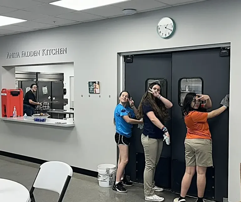 BCS students cleaning and serving at Helen’s House, a women’s and children’s rescue mission in Melbourne, Florida