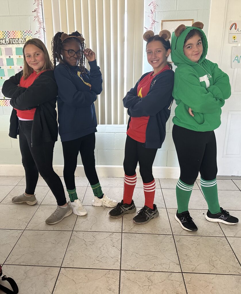Bethany Christian School elementary students dressed up for a themed costume day.