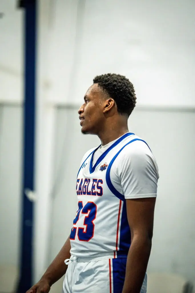 Bethany Christian School high school basketball player during a game.